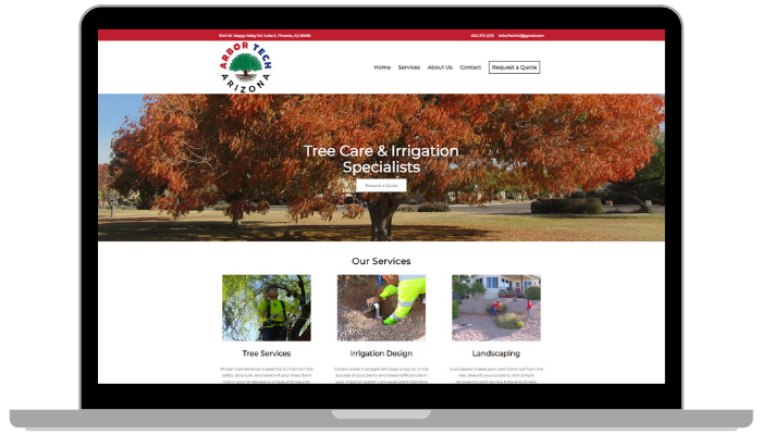 Arbor Tech Arizona Website Design